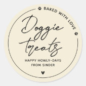 ホームモダンメイドドギートリート ラウンドシール (正面)