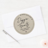 ホームモダンメイドドギートリート ラウンドシール (封筒)