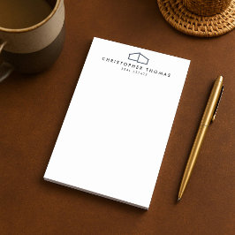 ホームモダンロゴネイビー実在ブルーエテート、不動産仲介業者 ポストイット