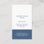 ホームモダンロゴモノグラム縦置きネービーブルーホワイト 名刺 (裏面)