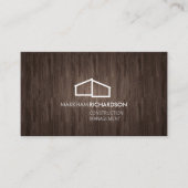 ホームモダンロゴIIブラウン・ウッド 名刺 (正面)