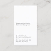 ホームモダンロゴII建築、不動産仲介業者ホワイト 名刺 (裏面)