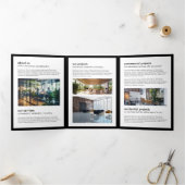 ホームモダンロ実在ゴエステートブラック/金ゴールドパンフレット 三つ折りカード (内部)