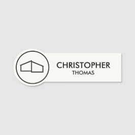 ホームモダンロ実在ゴエステート、不動産仲介業者アイボリー/ブラック 名札