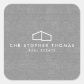 ホームモダンロ実在ゴエステート、不動産仲介業者グレーリネン スクエアシール (正面)