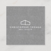 ホームモダンロ実在ゴエステート、不動産仲介業者グレーリネン スクエア名刺 (正面)