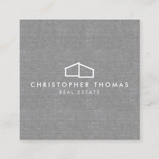 ホームモダンロ実在ゴエステート、不動産仲介業者グレーリネン スクエア名刺 (正面)