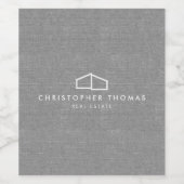 ホームモダンロ実在ゴエステート、不動産仲介業者グレーリネン ワインラベル (シングルラベル)