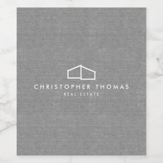 ホームモダンロ実在ゴエステート、不動産仲介業者グレーリネン ワインラベル (シングルラベル)