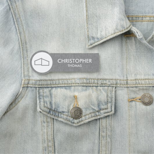 ホームモダンロ実在ゴエステート、不動産仲介業者グレーリネン 名札 (インサイチュ)