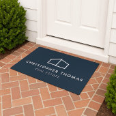 ホームモダンロ実在ゴエステートNavy Blue ドアマット