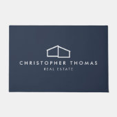 ホームモダンロ実在ゴエステートNavy Blue ドアマット (正面)