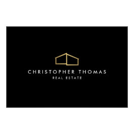 ホームモダン不動産仲介業者ブラック/金ゴールドロゴのダウンロード ポスター