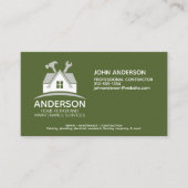 ホームモダン修理メンテナンスサービスグリーン 名刺 (正面)