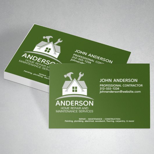 ホームモダン修理メンテナンスサービスグリーン 名刺