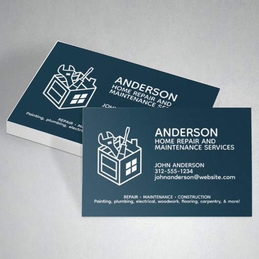 ホームモダン修理メンテナンスサービスNavy Blue 名刺