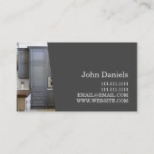 ホームモダン改造工事業者建築 名刺 (裏面)