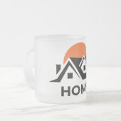 ホームモダン用すりガラス製マスタイリッシュグ フロストグラスマグカップ (正面左)