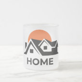 ホームモダン用すりガラス製マスタイリッシュグ フロストグラスマグカップ (中央)