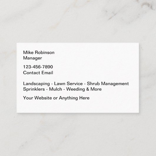 ホームモダン造園名刺 名刺 (裏面)