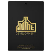 ホームモダン開発ロゴ実在エテート クリップボード (裏面)