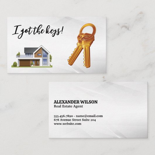 ホームモダン |ハウス鍵 名刺 (正面/裏面)