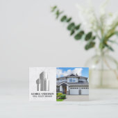 ホームモダン | ビジネス建物のロゴ 名刺 (スタンド正面)