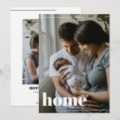 ホームモダン・フォー・ザ・ホリデー写真クリスマスカード シーズンカード (正面/裏面)