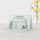 ホームライン販売おめでとうございますスケッチ カード (黄色い花)