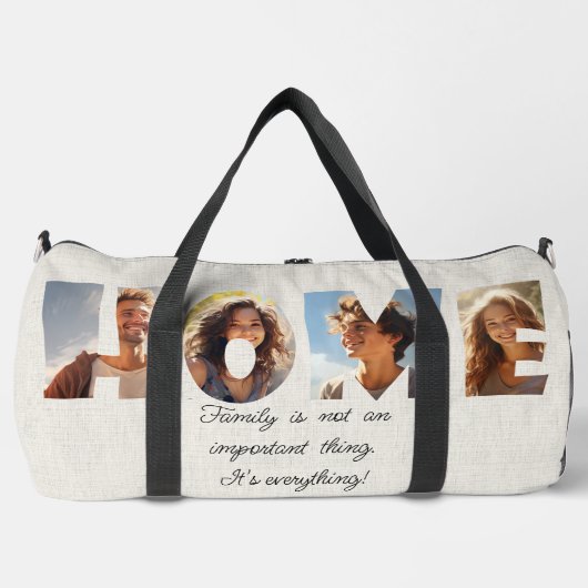 ホームラブレターイカットアウト写真ダッフルバッグ ダッフルバッグ (正面)
