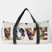 ホームラブレターイカットアウト写真ダッフルバッグ ダッフルバッグ (裏面)