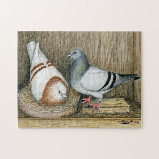 ホームランの生命を家に競争させること ジグソーパズル (横)