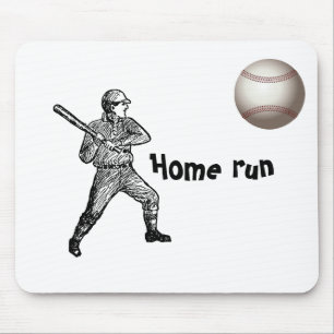 ホームランの試合 チーム コーチ スポーツ ボール 楽しい 野球 マウスパッド