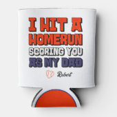 ホームランパーソナライズされたの父の日野球を打った 缶クーラー (正面)