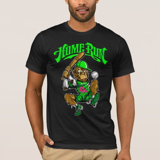 ホームランモンキーベースボール Tシャツ (正面)