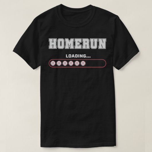 ホームラン野球選手フィット野球 Tシャツ (デザイン正面)