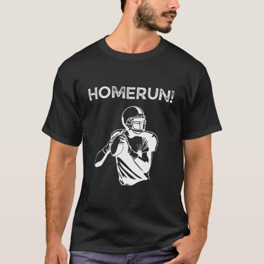 ホームラン フットボール スポーツ Tシャツ (正面)