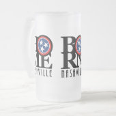 ホームラ生まれブナッシュビル フロストグラスビールジョッキ (正面左)