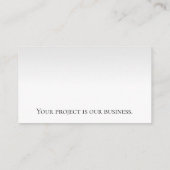 ホームリノベーションおよび修理の名刺 名刺 (裏面)