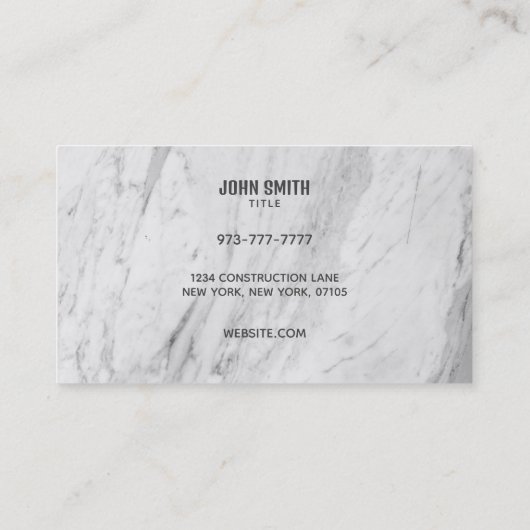 ホームリノベーションスローガンビジネスカード 名刺 (裏面)