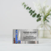 ホームリノベーションツール | メタル背景 名刺 (スタンド正面)