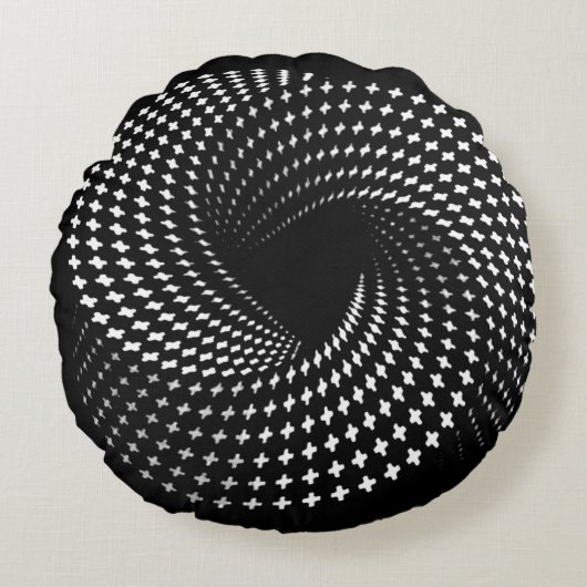 ホームリビングホームデコールピロウプフス ラウンドクッション (正面)