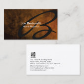 ホームリペアトレードスキルブラウンモノグラムグランジ 名刺 (正面/裏面)