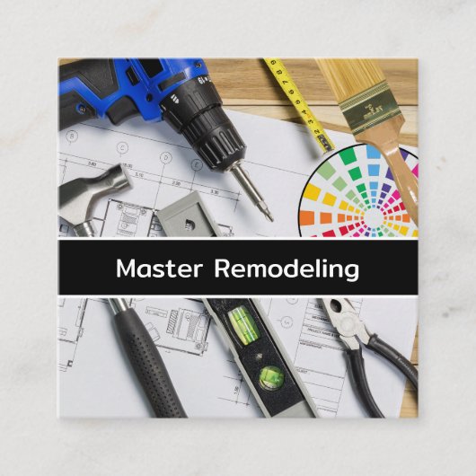 ホームリモデリングはっきりしたビッグ名刺 スクエア名刺 (正面)