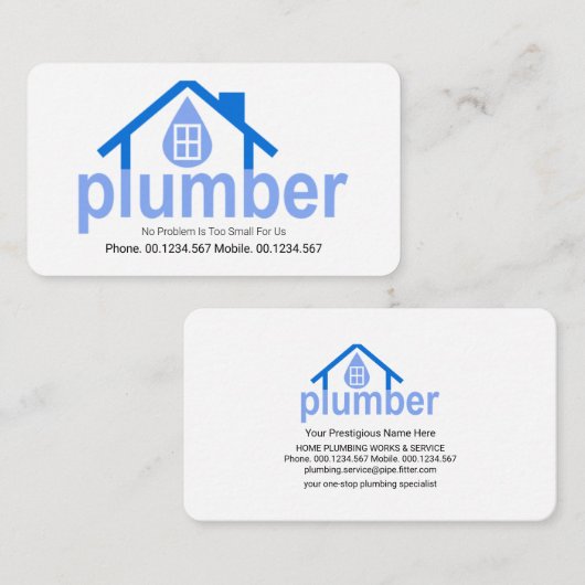 ホームリークライジングウォータープラマー 名刺 (正面/裏面)