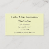 ホームルーフィングまたは屋根屋 名刺 (裏面)