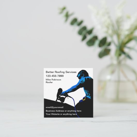 ホームルーフィングテーマ名刺 スクエア名刺 (スタンド正面)