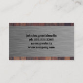 ホームルーフトップ大理石ロゴ |メタルウッド 名刺 (裏面)