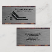 ホームルーフトップ大理石ロゴ |メタルウッド 名刺 (正面/裏面)