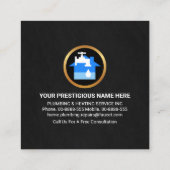 ホームルーフトップ水道管修理 スクエア名刺 (裏面)